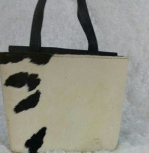 CARLA MANCINI Tote Shoulder Bag Calf Skin Leather